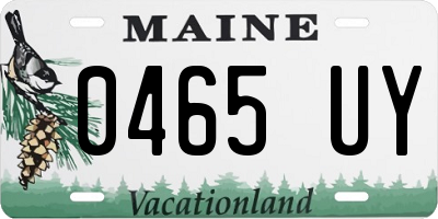 ME license plate 0465UY