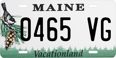 ME license plate 0465VG