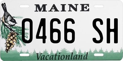 ME license plate 0466SH