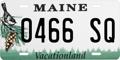ME license plate 0466SQ