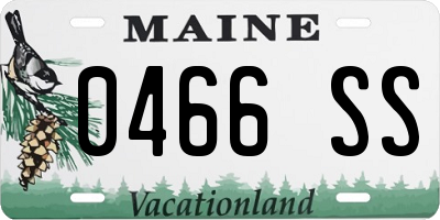 ME license plate 0466SS