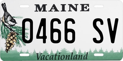 ME license plate 0466SV