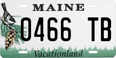 ME license plate 0466TB