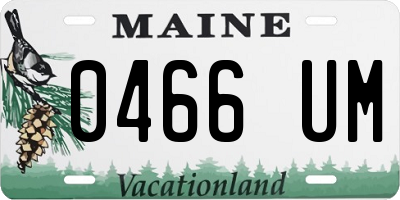 ME license plate 0466UM