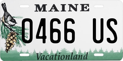 ME license plate 0466US