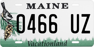 ME license plate 0466UZ