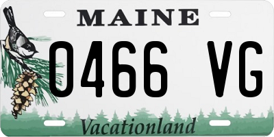 ME license plate 0466VG