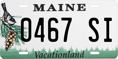 ME license plate 0467SI