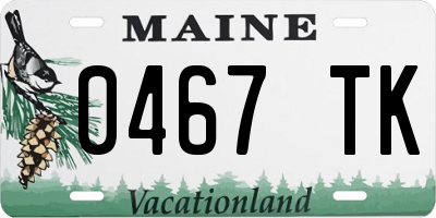 ME license plate 0467TK