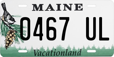 ME license plate 0467UL