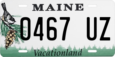 ME license plate 0467UZ