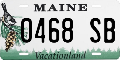 ME license plate 0468SB