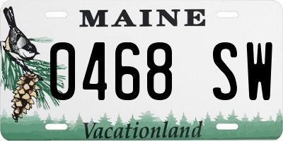 ME license plate 0468SW