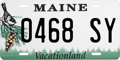 ME license plate 0468SY