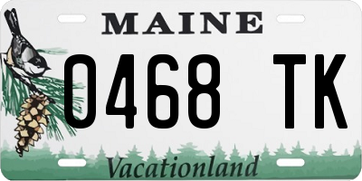 ME license plate 0468TK