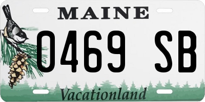 ME license plate 0469SB