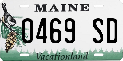 ME license plate 0469SD