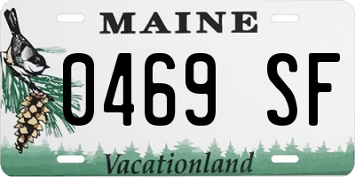 ME license plate 0469SF