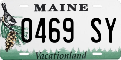 ME license plate 0469SY