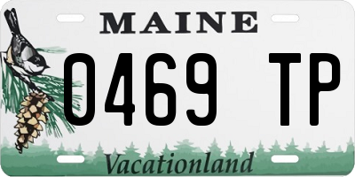ME license plate 0469TP