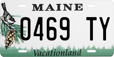 ME license plate 0469TY