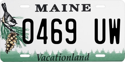 ME license plate 0469UW