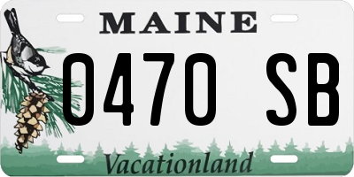 ME license plate 0470SB