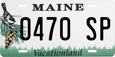 ME license plate 0470SP