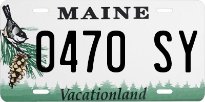 ME license plate 0470SY