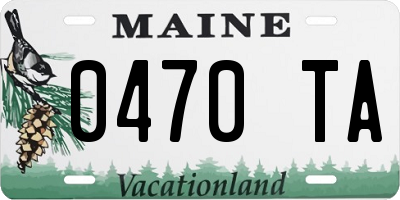 ME license plate 0470TA