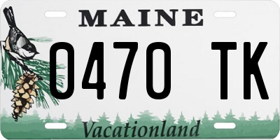 ME license plate 0470TK