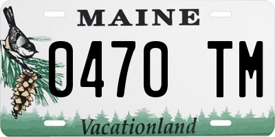 ME license plate 0470TM