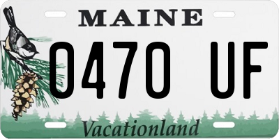 ME license plate 0470UF