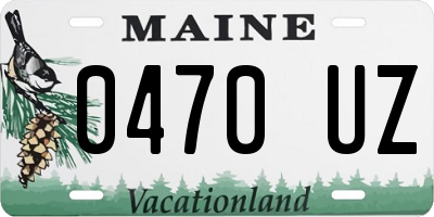 ME license plate 0470UZ