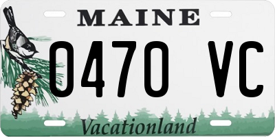 ME license plate 0470VC