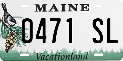 ME license plate 0471SL