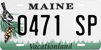 ME license plate 0471SP