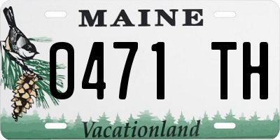 ME license plate 0471TH