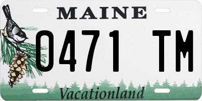 ME license plate 0471TM