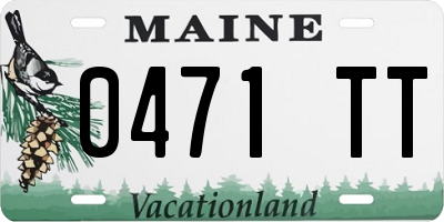 ME license plate 0471TT