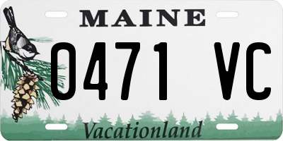 ME license plate 0471VC