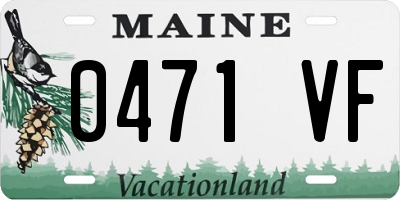 ME license plate 0471VF