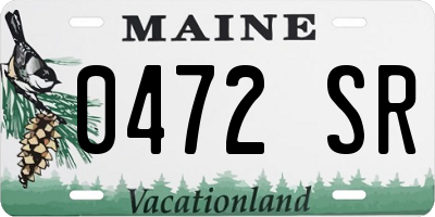 ME license plate 0472SR
