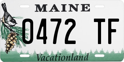 ME license plate 0472TF