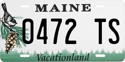 ME license plate 0472TS