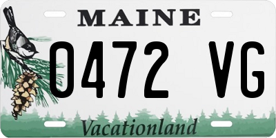 ME license plate 0472VG