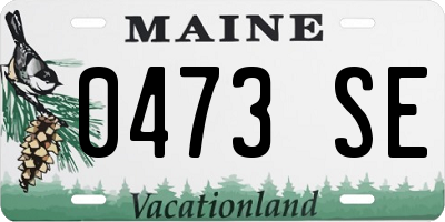 ME license plate 0473SE