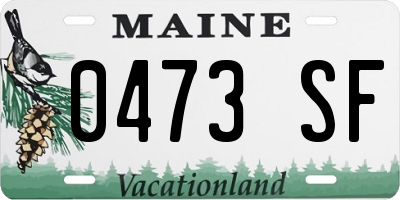 ME license plate 0473SF