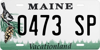 ME license plate 0473SP