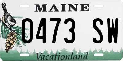 ME license plate 0473SW